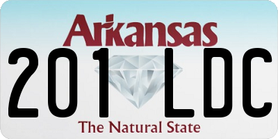 AR license plate 201LDC