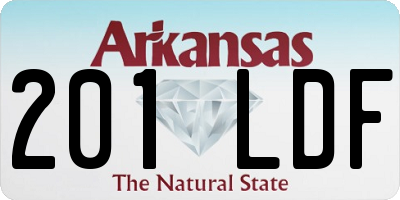 AR license plate 201LDF