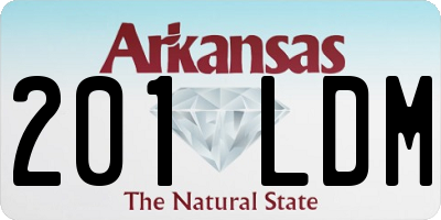 AR license plate 201LDM