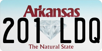 AR license plate 201LDQ