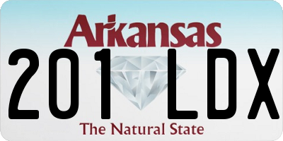 AR license plate 201LDX