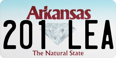 AR license plate 201LEA