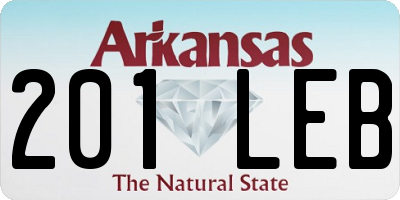 AR license plate 201LEB