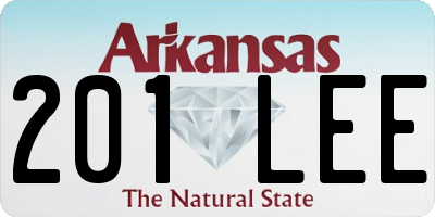 AR license plate 201LEE