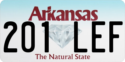 AR license plate 201LEF