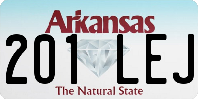 AR license plate 201LEJ