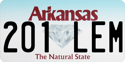 AR license plate 201LEM