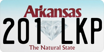 AR license plate 201LKP