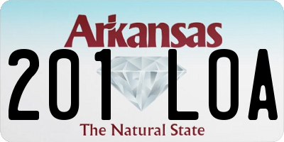 AR license plate 201LOA