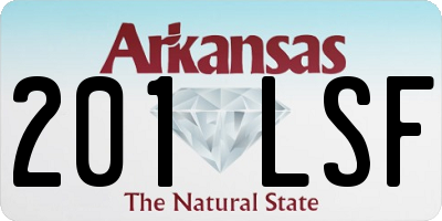 AR license plate 201LSF