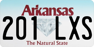 AR license plate 201LXS