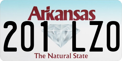 AR license plate 201LZO