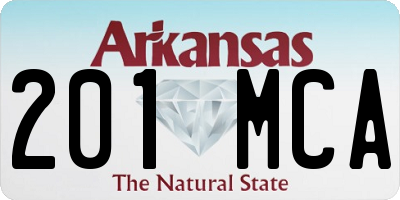 AR license plate 201MCA