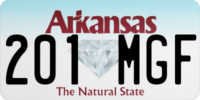 AR license plate 201MGF