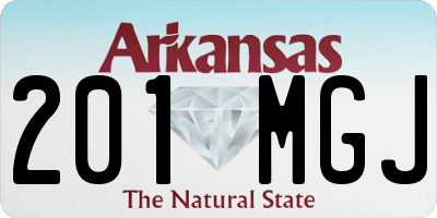 AR license plate 201MGJ
