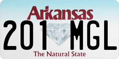 AR license plate 201MGL