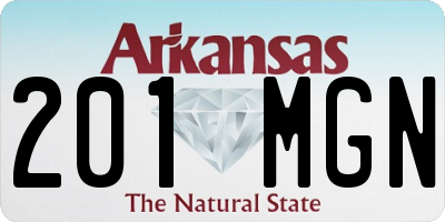 AR license plate 201MGN