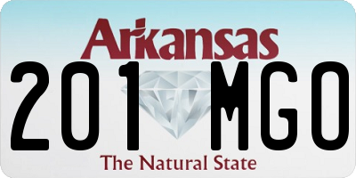 AR license plate 201MGO
