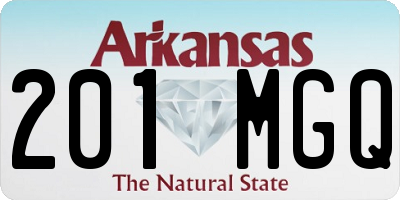 AR license plate 201MGQ