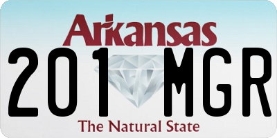 AR license plate 201MGR