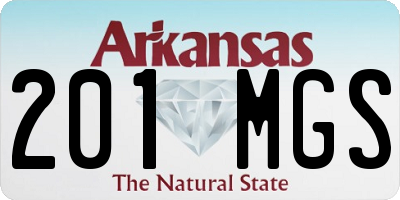 AR license plate 201MGS
