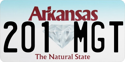 AR license plate 201MGT