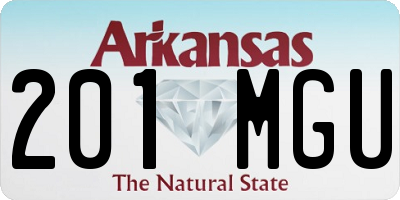 AR license plate 201MGU