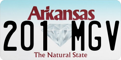 AR license plate 201MGV