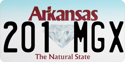 AR license plate 201MGX