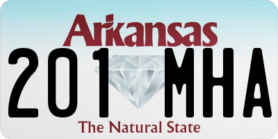 AR license plate 201MHA