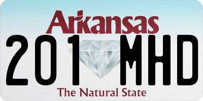 AR license plate 201MHD