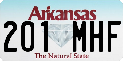 AR license plate 201MHF