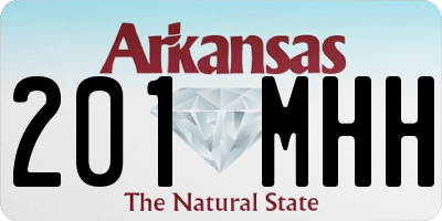 AR license plate 201MHH