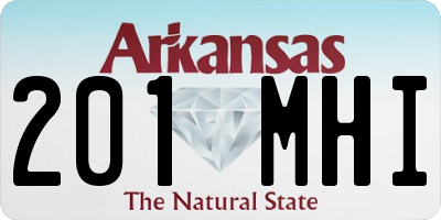 AR license plate 201MHI