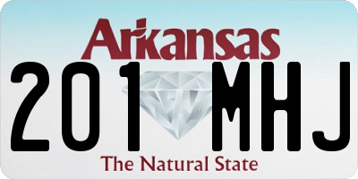 AR license plate 201MHJ