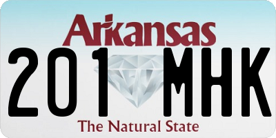AR license plate 201MHK
