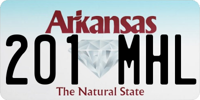 AR license plate 201MHL