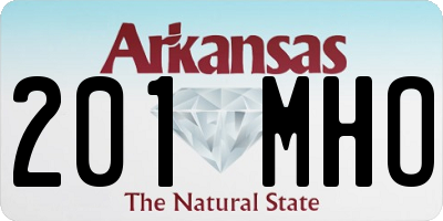 AR license plate 201MHO
