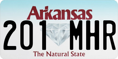 AR license plate 201MHR