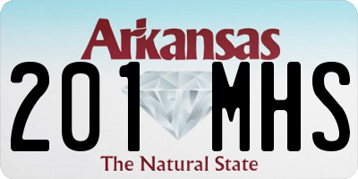AR license plate 201MHS