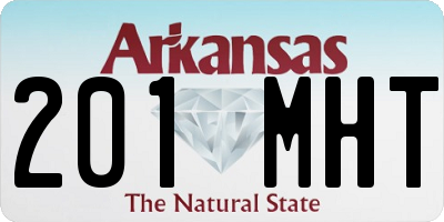 AR license plate 201MHT