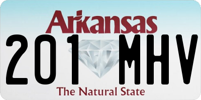 AR license plate 201MHV