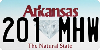 AR license plate 201MHW