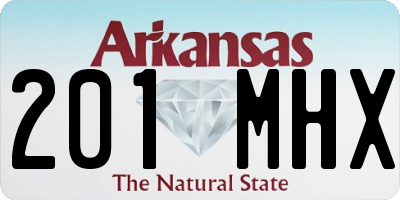 AR license plate 201MHX