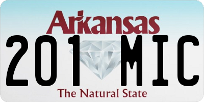 AR license plate 201MIC