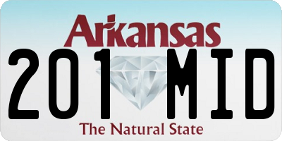 AR license plate 201MID