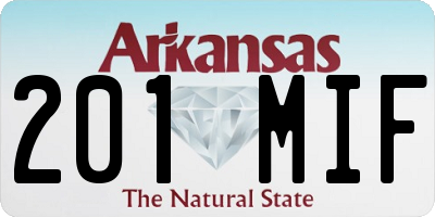 AR license plate 201MIF