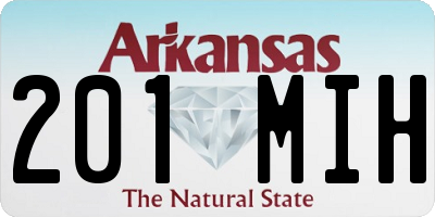AR license plate 201MIH