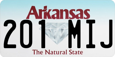 AR license plate 201MIJ