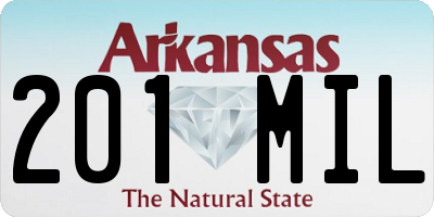 AR license plate 201MIL